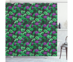 East Floral Elements Shower Curtain