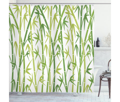 Cartoon Style Bamboo Shower Curtain