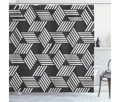 Geometric Irregular Shower Curtain