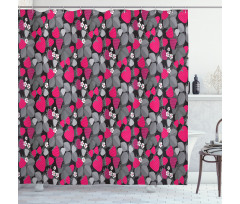 Strawberries Flowers Shower Curtain