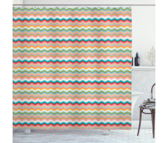 Tones Zigzags Shower Curtain