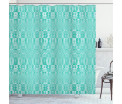 Monochrome Zigzag Rhombus Shower Curtain