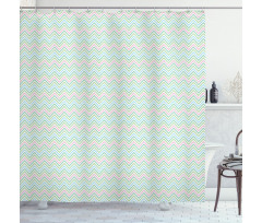 Zigzags Pastel Tones Shower Curtain