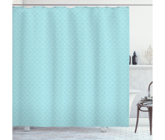 Retro Overlap Rhombuses Shower Curtain