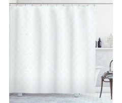 Simple Line Art Rhombus Shower Curtain