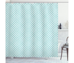 Crossed Lines Rhombus Shower Curtain