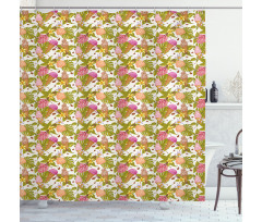 Tropic Botany and Scoops Shower Curtain