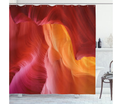 Color Hues of Eroded Stone Shower Curtain