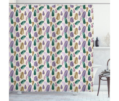 Crystals and Feathers Boho Shower Curtain