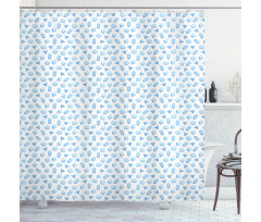 Gemstones Monochrome Design Shower Curtain