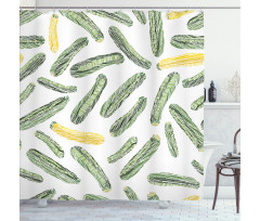 Organic Vegan Design Shower Curtain