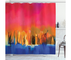 Vivid Abstract Scene Shower Curtain