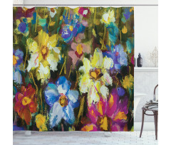 Flower Field Painting Shower Curtain