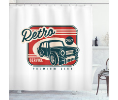 Retro Service Old Car Shower Curtain