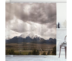 Mountains Colorado Gloomy Shower Curtain