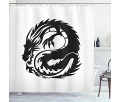 Serpent Belch Flames Shower Curtain