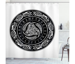 Triple Horns of Odin Shower Curtain