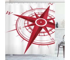 Angle Drawn Navigate Star Shower Curtain