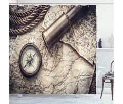 Nostalgic Maritime Tools Shower Curtain