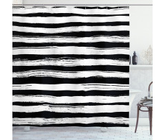 Abstract Ink Shower Curtain