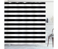 Monochrome Classic Striped Shower Curtain