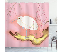 Japanese Art Bird Shower Curtain