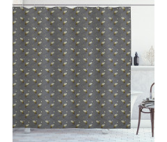 Herons with Dots Shower Curtain