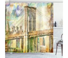 New York Brush Strokes Shower Curtain