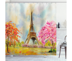 Paris European City Shower Curtain