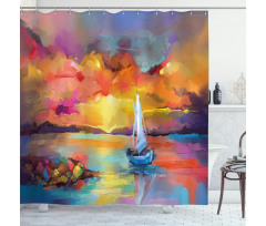 Impressionist Seascape Shower Curtain