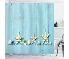 Nautical Stars Shell Shower Curtain