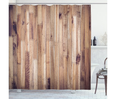 Aged Planks Pattern Shower Curtain