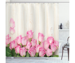 Blooming Rose Bouquet Shower Curtain