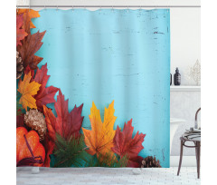 Canadian Maple Foliage Shower Curtain