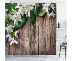 Jasmine Flower Retro Shower Curtain