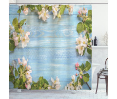 Fresh Flower Pattern Shower Curtain