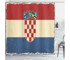 Vintage Look National Flag Shower Curtain