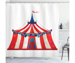 Stars Striped Circus Shower Curtain