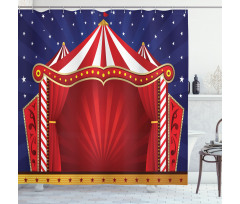 Canvas Circus Tent Shower Curtain