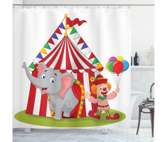 Circus Elephant Tent Shower Curtain