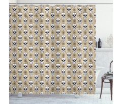 Grunge Sugar Skulls Shower Curtain