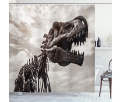 T Rex Dinosaur Remains Shower Curtain