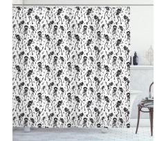 Halloween Spooky Disco Shower Curtain