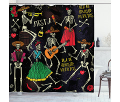 Dia de los Muertos Fiesta Shower Curtain