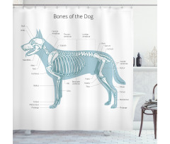 Bones of the Dog Table Shower Curtain