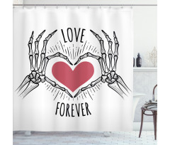 Scary Hands Love Forever Shower Curtain