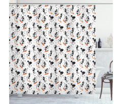 Scary on Skateboard Shower Curtain