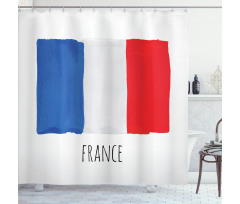 Simplistic Watercolor Flag Shower Curtain