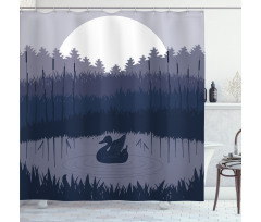 Gloomy Night Layout Summer Shower Curtain