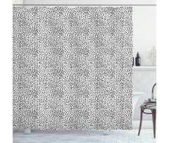 Monochrome Leopard Shower Curtain